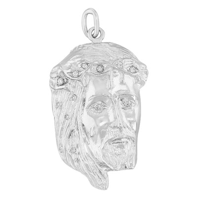 Pendentif Tête de Christ, Oxydes & Argent - Vandona
