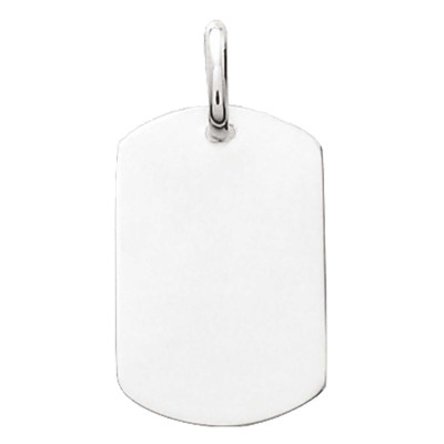 Pendentif Plaque Personnalisable, Argent - Emanessence