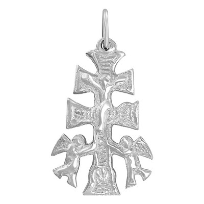 Pendentif Croix de Caravaca, Argent 925, 32x21mm - Vandona