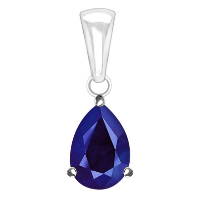 Pendentif Or blanc & Saphir Poire - Aurora