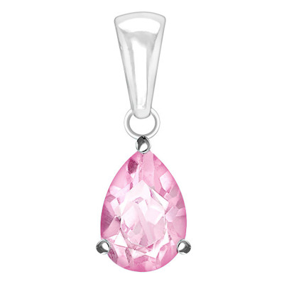 Pendentif Tourmaline Rose, Or blanc - Aurora