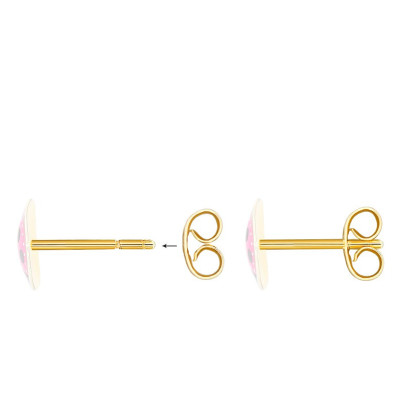 Boucles d'oreilles Licorne, Or jaune 750 & Laque - Bambins