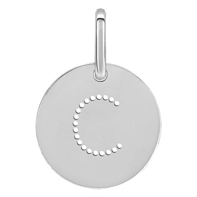 Pendentif Initiale C, Argent - Emanessence