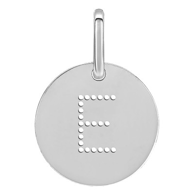 Pendentif Initiale E, Argent - Emanessence