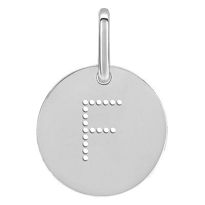 Pendentif Initiale F, Argent - Emanessence