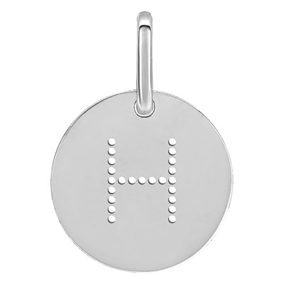 Pendentif Initiale H, Argent - Emanessence