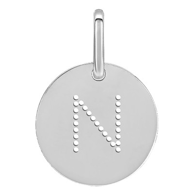 Pendentif Initiale N, Argent - Emanessence