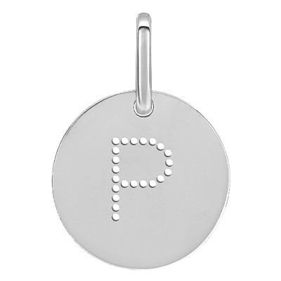 Pendentif Initiale P, Argent - Emanessence