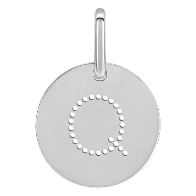 Pendentif Initiale Q, Argent - Emanessence