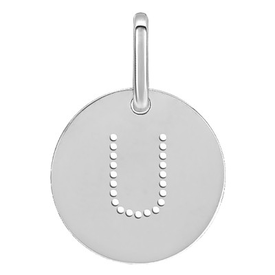 Pendentif Initiale U, Argent - Emanessence