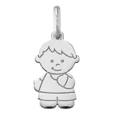 Pendentif petit garçon, Or blanc 750 - Argyor