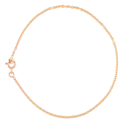 Bracelet Maille Forçat Ronde, Or rose 750, 19 cm - Manillon