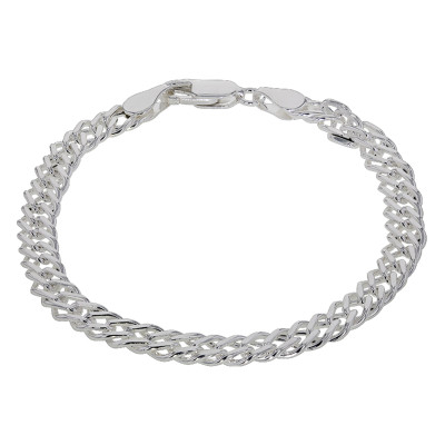 Bracelet Maille Double Rombo, Argent 925, 19cm - Artemis