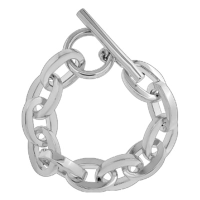 Bracelet Maille Ovale Aplatie, Argent 925, 20cm - Artemis