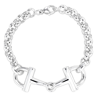 Bracelet Maille Jaseron & 2 Mors, Argent 925 - Artemis