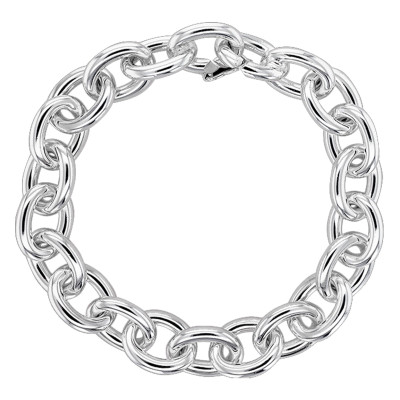 Bracelet Maille Forçat Ronde, 18,5cm, Argent 925 - Artemis