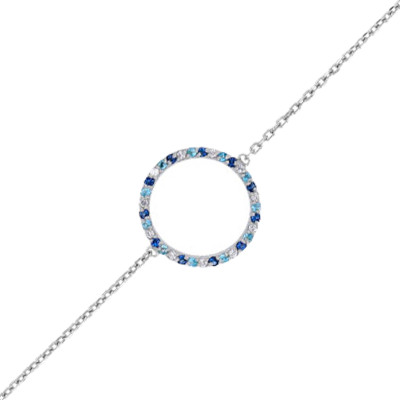 Bracelet Cercle, Oxydes & Argent - Emanessence