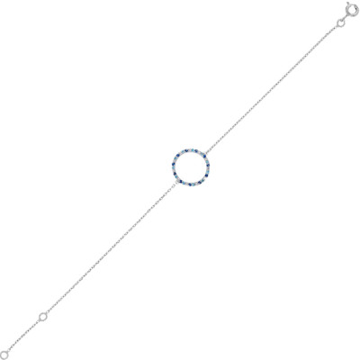 Bracelet Cercle, Oxydes & Argent - Emanessence