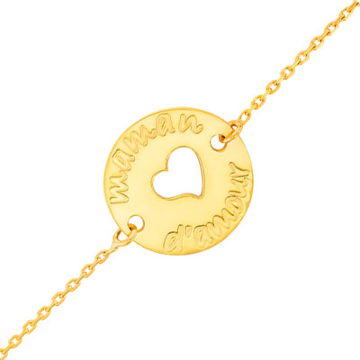 Bracelet Cœur Ajouré, Or jaune - Rosatella