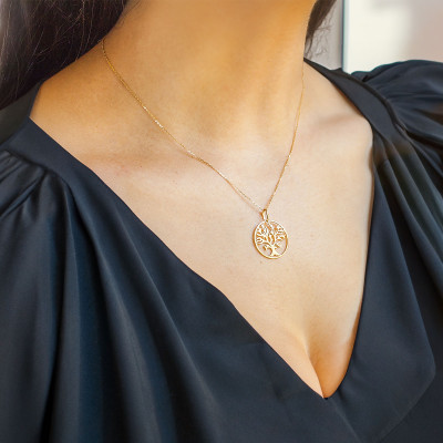 Médaille Arbre de Vie Vermeil Plaqué Or Jaune, Argent 925, 19mm - Argyor