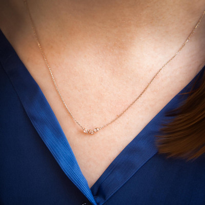 Collier Morganite Rose, Or Rose - Aurora