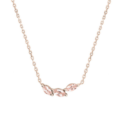 Collier Morganite Rose, Or Rose - Aurora
