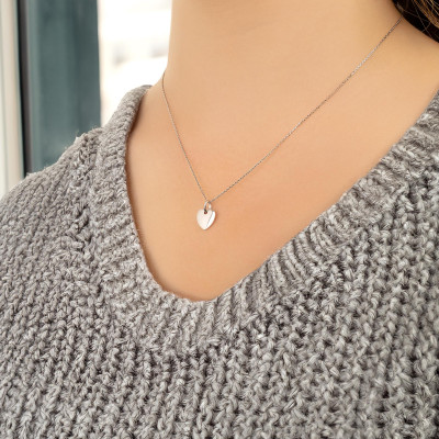 Pendentif Coeur Personnalisable, Argent 925 Rhodié - Naïades