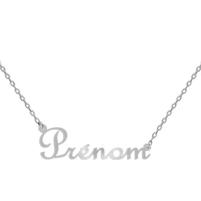 Collier Prénom Personnalisé, Argent 925 Rhodié, 40 à 44cm - Emanessence