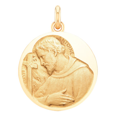 Médaille Saint Antoine, Or Jaune 750, 15 à 20 mm - Becker