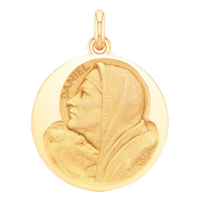 Médaille Saint Daniel, Or Jaune 750, 15 mm à 20 mm - Becker