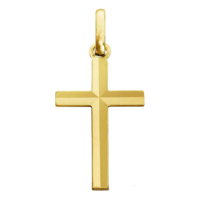 Croix Biseautée, Or Jaune 750, 16x11mm - Augis
