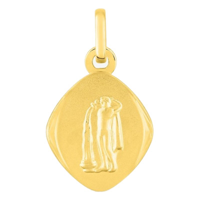 Pendentif signe astrologique Verseau, Or Jaune 750 , 14x16mm - Emanessence