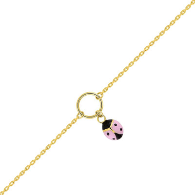 Bracelet Enfant Coccinelle, Or jaune 750 & Email - Bambins