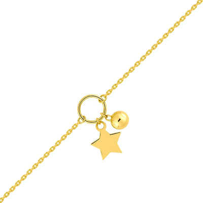 Bracelet Enfant Etoile, Or jaune 750 - Bambins