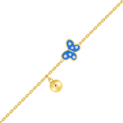 Bracelet Enfant Papillon, Or jaune 750 & Email - Bambins