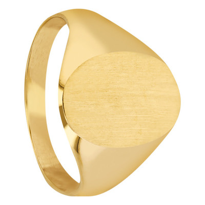 Chevalière ovale 8,50 x 10,50 mm, Or jaune 375 - Imperium