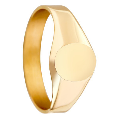 Chevalière Plateau Ovale 6 x 8 mm, Or jaune 750 - Imperium
