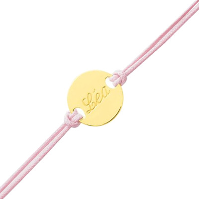 Bracelet cordon personnalisé, Or jaune 750 - Bambins