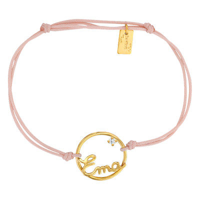 Bracelet Cordon Personnalisé 15 mm, Or jaune 375 - Scarlett or Scarlett