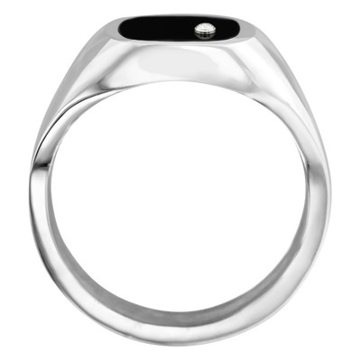 Chevalière Onyx Zircon, Argent Massif - Imperium