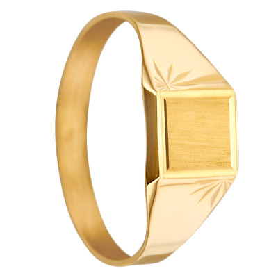 Chevalière Carrée 6 x 6 mm, Or jaune 750 - Imperium