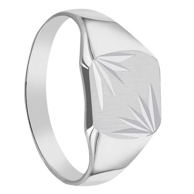 Chevalière Plateau Tonneau & Motifs Étoilés, Argent 925 - Imperium