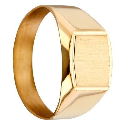 Chevalière Hexagonale 9 x 11 mm, Or jaune 750 - Imperium