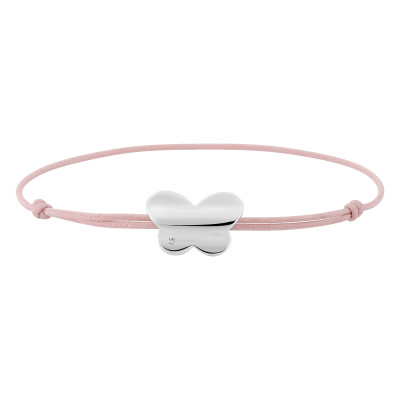 Bracelet cordon papillon, Argent 925 & Oxyde - Bambins