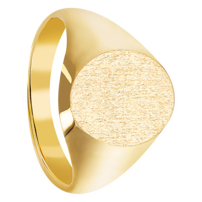 Chevalière Ovale, Plaqué Or Jaune, 10 x 13 mm - Imperium