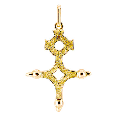 Pendentif Croix du Sud, Or Jaune 375, 28x21mm - Lucas Lucor