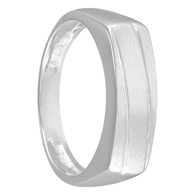 Chevalière Rectangulaire à Strie, Argent 925 - Imperium