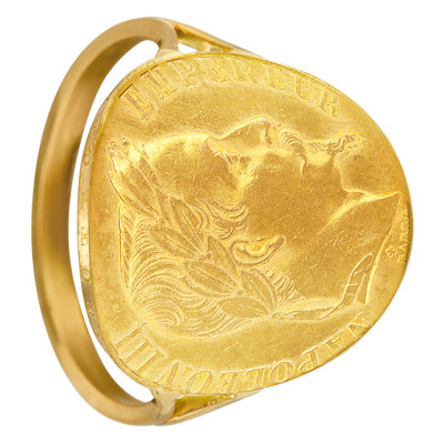 Chevalière Pièce 10F Napoléon III, Or Jaune 750 - Imperium