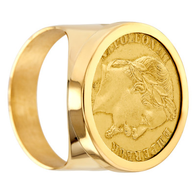 Chevalière Pièce de 20F Napoléon III, Or Jaune 750 - Imperium