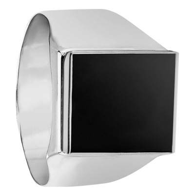 Chevalière Onyx & Argent 925, 15x16mm - Imperium